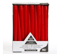 Bougies de chandelier - PAP STAR - Ø 2,2 cm - 25 cm - Rouge - Intérieur