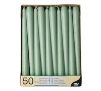 Bougies de Chandelier - PAP STAR - Lot de 50 - Vert Jade - Diamètre 2,2 cm - Hauteur 25 cm
