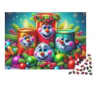 Bougies de Dessins animés 1000 Pièces Puzzle pour Adultes Jeux Éducatifs Divertissement Apaisant Cultiver l'esprit D'équipe pour Adultes Et Enfants De 14 Ans Et Plus 300pcs (40x28cm)