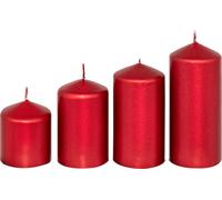 Bougies de différentes tailles, Ø 5 cm, lot de 4