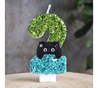 Bougies De Jeu 3d My World, Thème Numéro 0-9, Décoration De Gâteau D'anniversaire, Fournitures Cadeaux Pour Fête Prénatale Pour Enfants-B 2