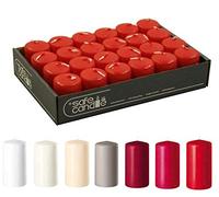 Bougies de l'Avent classique et simple bougies de l'Avent/Bougies/Bougies/Bougies de pilier (coffre-fort) - Grand choix - Couronne de l'Avent de Noël/Bougies de Noël, Cire, Rubis, 4cm