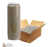 Bougies de neuvaine blanches - 20 pièces combustion 9 jours - livraison express