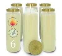 Bougies de neuvaine - Marque inconnue - Blanches - Cire végétale - 18cm - 9 jours de combustion