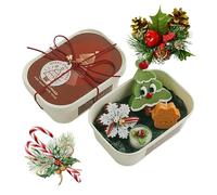 Bougies De Noël - Ensemble D'aromathérapie Artisanal Léger 17,3 X 12 X 6,6 Cm | Bougies En Ciree D'arbre De Noël D'hiver, Pour Mère, Famille, Anniversaire, Maison D'automne, Saint-valentin, Maison De