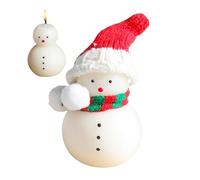 Bougies de Noël parfumées - Bougies de bonhomme de neige pour une atmosphère festive - Bougies décoratives pour la maison pour les fêtes de vacances - Coffret cadeau - Bougie parfumée pour la maison