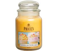 Price's - Grande bougie en pot cupcake à la vanille - Parfum doux, délicieux et de qualité - Parfum longue durée - Jusqu'à 150 heures de combustion