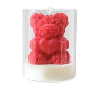 Bougies de Saint-Valentin | Décoration de mariage en forme d'ours en forme de cœur, bougie d'aromathérapie festive, pour partenaires, dîners, rendez-vous, demande en mariage, chambre à coucher, salon