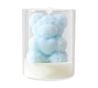 Bougies de Saint Valentin | Décoration en forme d'ours en forme de cœur | Bougies parfumées pour décoration | Pour époux, mariés, mariés, rendez-vous de dîner, demande de mariage, table de chevet