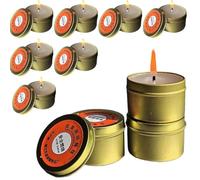 Bougies de Survie Longue Durée | Cierges Inodores pour Intérieur,Kit De Survie Extérieur Portable Avec 10 Sources Lumineuses Sans Fumée Pour Urgences Domestiques