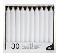 Papstar Bougies de table 30 pièces Ø 2,1 cm × 19,6 cm Blanc
