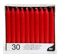 Bougies de table - PAP STAR - Ø 2,15 cm - 19,6 cm - Rouge - 1 unité