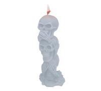 Bougies de tête squelette, bougies de crâne | Horreur d'Halloween Spooky - Statue de squelette Brûlable Halloween pour les tables de fête d'automne