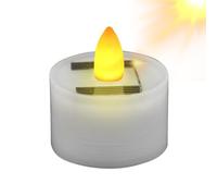 Bougies de thé à LED réutilisables - fausses bougies de théâtre | Bougies de thé à énergie solaire à usage intérieur | Bougie extérieure imperméable Flame sans flamme pour Lantern Garden Home Decor