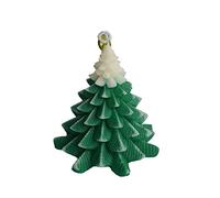 Bougies décoratives en forme de sapin de Noël, avec durée de combustion de 6 heures, bougie en cire de paraffine naturelle, grand bougeoir avec pieds, pour femme, taille unique