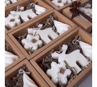 Bougies décoratives Set de Noël | Idée cadeau | Bougie parfumée à la vanille | marque-places | artisanat fabriqué avec soin en Italie