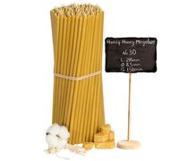 Bougies d'église en cire d'abeille "Miel" N30 100 pcs.