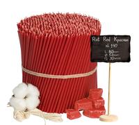Bougies d'église en cire d'abeille rouge № 140 700 pcs - 2 kg