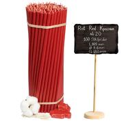 Bougies d'église en cire d'abeille rouge №20 100 pcs - 2 Kg