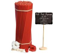 Bougies d'église en cire d'abeille rouge №30 150 pcs - 2 kg
