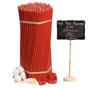 Bougies d'église en cire d'abeille rouge №40 200 pcs - 2 kg