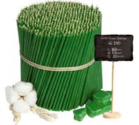 Bougies d'église en cire d'abeille verte № 140 700 pcs - 2 kg