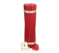 Bougies d'église rouges en cire d'abeille №20 50 pcs - 1 Kg
