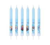 Dekora - 346174 Reine des Neiges Rozenn Lot de 8 Bougies bâtonnet Cire Bleu, 8 x 8 x 12 cm