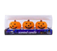 Bougies d'Halloween | Bougies chauffe-plat citrouille | Ensemble de bougies effrayantes pour cimetière, décorations d'Halloween, décoration de table, fournitures de fête d'Halloween, bougies