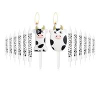 Bougies du 10e anniversaire de la vache,Bougie numéro 10 pour gâteau,Décorations d'anniversaire de filles garçons,Décor de fête d'anniversaire de cowboys,Ferme à thème pour de fête de fille garçon