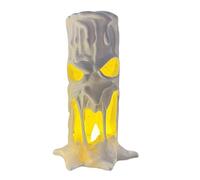 Bougies effrayantes, style de visage humain d'horreur, 6,3 × 3,9 × 3,1 po, bougies sans flamme d'Halloween, lumières LED d'Halloween, construction en résine avec lueur scintille, pour les scènes de ma