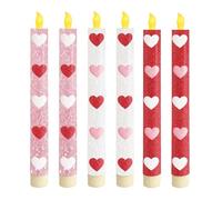 Bougies Électriques | Bougeoirs À LED Scintillants En Forme De Cœur Pour La Saint-Valentin - Candélabres LED Alimentés Par Piles,Pour Noël Extérieur Anniversaire Pièce Maîtresse Table Cheminée