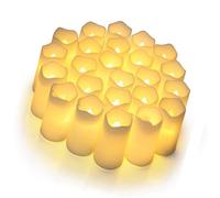 Bougies Électroniques LED - ZERONE - Lot de 24 - Lumière Jaune - Sûr à Utiliser - Décoration de Mariage