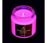 Bougies en cire de soja fluorescentes aux UV, à basse température et faible dégagement de chaleur, jeu de cire pour les fêtes, sans parfum, 40 °C, 142 g (Rouge)