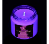Bougies en cire de soja fluorescentes aux UV, à basse température et faible dégagement de chaleur, jeu de cire pour les fêtes, sans parfum, 40 °C, 142 g (Violet)