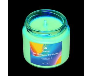 Bougies en cire de soja fluorescentes aux UV, à basse température et faible dégagement de chaleur, jeu de cire pour les fêtes, sans parfum, 40 °C, 142 g (Jaune)