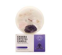 Bougies en cristal de chakra - Cire de soja - 10 x 6 cm - 23 h de combustion (chakra du troisième œil)