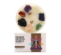 Bougies en cristal de chakra - Cire de soja - 10 x 6 cm - 23 h de combustion (sept chakras)