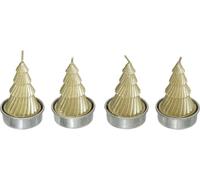 Bougies en forme d'arbre de Noël, bougies chauffe-plat, 4 pièces