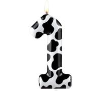 Bougies en forme de chiffre 1 pour 1er anniversaire - Bougie noire « Happy Birthday » - Cire et design métallique de qualité supérieure - Décorations de gâteau pour fête d'anniversaire, anniversaire