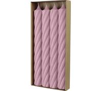 Bougies en tige de paraffine, RUSTIC TWIST, 250/28 mm, rose antique, WENZEL, durée de combustion env. 16h, 4 pièces par emballage