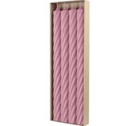 Bougies en tige de paraffine, RUSTIC TWIST, 350/28 mm, rose antique, WENZEL, durée de combustion env. 20h, 4 pièces par emballage