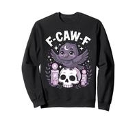 Bougies Fantaisie Fantaisie F-CAW-F - Anime Gothique - Motif Corbeau sur crâne Sweatshirt