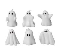 Bougies fantômes - 6 pièces Bougies fantômes, Lumière | Lumières de thé effrayantes | Décor de fête d’Halloween | Pour la maison, intérieur, table, atmosphère, de vacances, accessoire effrayant