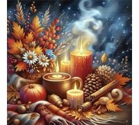 Bougies Fleurs Feuilles Puzzle 200 Pièces Adultes, 28x28cm DIY Puzzle Impossible Jeu de Création et Logique, Puzzles Classiques pour Adultes et Enfants de 12 Ans et Plus