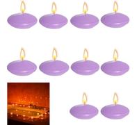 Bougies Flottantes,10 Pièces bougies flottantes sans parfum,Bougies décoratives flottantes,Petites Bougies Flottantes,pour Fête de Mariage Piscine Spa,violet