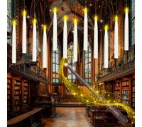 Bougies Flottantes avec Télécommande Baguette Magique et Minuterie 12 PCS Bougies LED Flottantes Sans Flamme Vacillante Alimenté par Piles, Bougies suspendues Pour Décoration de Halloween Noël