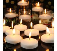 Bougies flottantes, bougies en cire sans goutte blanche/rose/rouge, convenant pour les mariages, les fêtes, les occasions spéciales et la décoration d'intérieur, peuvent être utilisées comme centres d