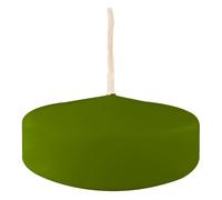 Bougies flottantes grandes, diamètre 7 cm, 12 pièces - Pistache