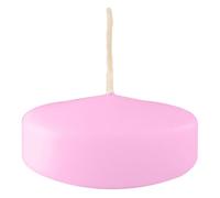 Bougies flottantes grandes, diamètre 7 cm, 12 pièces - Poudre rose